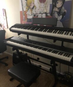 On-Stage KS7365EJ Pro Heavy-Duty Folding-Z Keyboard Stand with 2nd Tier,Black Black 29 71pS3BOQ9nL