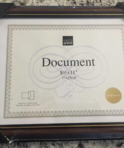 kieragrace KG Kylie Document Frame - 8.5" x 11", Brown with Gold Lining Dark Brown-Kylie Gold Lining 18 71pS8h3b sL