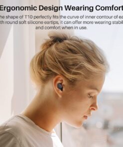 TOZO T10 Bluetooth 5.3 Wireless Earbuds with Wireless Charging Case IPX8 Waterproof Stereo Headphones in Ear Built in Mic Headset Premium Sound with Deep Bass for Sport Black Small Classic Edition 37 71pSD4utxwL