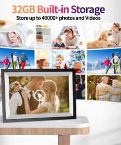 10.1 inch WiFi Digital Picture Frame, 32GB Smart Digital Photo Frame with WiFi Share Photo Video via Frameo App 10.1" Black 30 71pSHp66JJL