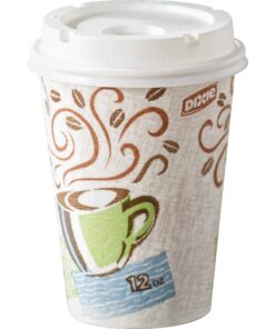 Dixie PerfecTouch 12 oz. Insulated Paper Hot Coffee Cup by GP PRO (Georgia-Pacific), Coffee Haze, 5342CDSBP, 160 Cups Per Case, Coffee Haze Design 12 71pSXN5 E0L