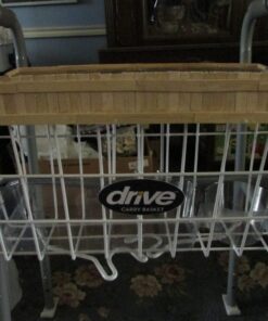 Drive Medical 10200B Walker Basket with Plastic Cup Holder, White 37 71pSs1QUgVL