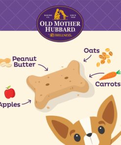 Old Mother Hubbard by Wellness Classic P-Nuttier Natural Dog Treats, Crunchy Oven-Baked Biscuits, Ideal for Training, Mini Size, 20 ounce bag Mini Biscuits Peanut Butter 1.25 Pound (Pack of 1) 27 71pT147if8L