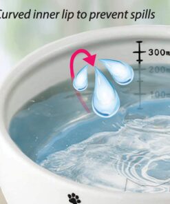 Necoichi Raised Cat Water Bowl, Elevated, with Measurement Lines, Dishwasher and Microwave Safe (Cat, Regular) 34 71pTJF9dmDL