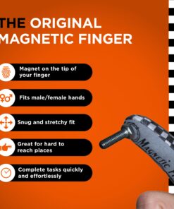 Magnetic Finger The Original Magnetic Finger Glove - Hold & Retrieve Any Small Ferrous Metal Object with Precise Control - Convenient Magnetic Pickup Tool Ideal for Tight Spots at Home or on The Job 10 71pUS3i2o4L