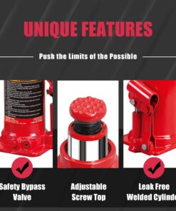 BIG RED T90803B Torin Hydraulic Welded Bottle Jack, 8 Ton (16,000 lb) Capacity, Red Standard 8 Ton (16,000 LBs) 13 71pUnnhWJpL