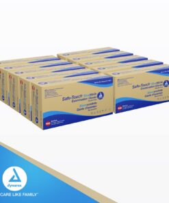 Dynarex Safe-Touch Disposable Nitrile Exam Gloves, Powder-Free, Latex-Free, Touchscreen Friendly, Used by Professionals, Blue, Medium, 1 Case, 10 Boxes of 100 Gloves 1000 12 71pXdyDPpiL