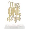 NANASUKO 1st Birthday Cake Topper - Miss Onederful - Double Sided Gold Glitter - Premium Quality Made in USA 2 71pXuZK9NL