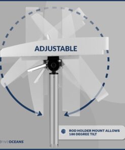 Five Oceans Boat Cutting Board, Fillet Table for Boat, Bait Table Premium Line, Rod Holder Mount, with Knife Slot, Plier Storage, Slotted Table Back, for Pontoon, Fishing Boats, Bass Boats - FO3936 15 71pYmRJ56bL