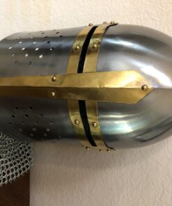 Deco 79 Metal Medieval Knight Crusader Helmet, 9" x 9" x 13", Silver 9" x 9" x 13" 30 71pYt0WWHFL