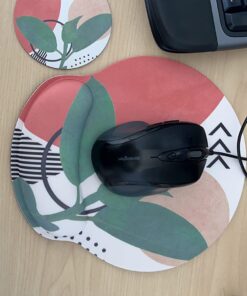 HOPONY Ergonomic Mouse Pad with Wrist Support Gel Rest, Comfortable for Computer, Laptop, Pain Relief with Non-Slip Rubber Base, 9 x 10 in,Modern Abstract Modern Abstract 30 71pZ3FrMML