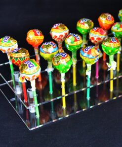Alternative view of MENGCORE 21 Hole Acrylic Cake Pop Lollipop Clear Pink Display Stand Server Decoration Display Stand Holder Base Shelf (21 Hole)