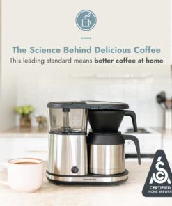 Bonavita 5 Cup Drip Coffee Maker Machine, One-Touch Pour Over Brewing w/Double Wall Thermal Carafe, SCA Certified, 1100 Watt, BPA Free, Dishwasher Safe, Stainless Steel, BV1500TS 24 71paYqDf93L
