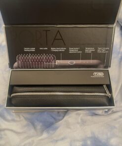 TYMO Porta Cordless Hair Straightener Brush, Portable Mini Straightening Brush for Travel, Negative Ion Hot Comb Hair Straightener for Women, Lightweight to Carry Out, USB Rechargeable, Anti-Scald Black 36 71pbmQmh3CL