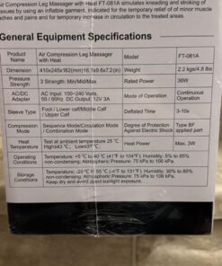 FIT KING Leg Massager with Heat - Upgraded Leg Compression Massager for Circulation and Pain Relief, FSA HSA Approved Foot and Leg Massager Compression Boot for Edema, Relax Recover - Gift for Dad Mom Classis Black With Blue 1 Pair (2PCS) 49 71pc3FnhSzL