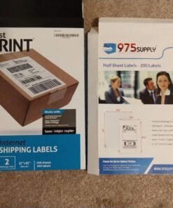 Yens 200 Half Sheet Shipping Labels for Laser/Inkjet 5-1/2" x 8-1/2" 5 71pcVo0dRL