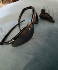 KleenGuard™ V30 Nemesis™ Safety Glasses (25688), with Mirror Coating, Smoke Lenses, Black Frame, Unisex Sunglasses for Men and Women (Qty 12) 21 71pcZ6ZcChL