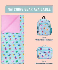 Wildkin Kids Sleeping Bags for Boys and Girls, Measures 57 x 30 x 1.5 Inches, Cotton Blend Materials Sleeping Bag for Kids, Ideal Size for Parties, Camping & Overnight Travel (Birdie) Birdie 11 71pcixM7vXL