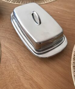 Norpro Stainless Steel Double Covered Butter Dish 1 Silver 23 71pcmpffHCL