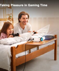 AuKing Projector, 2023 Upgraded Mini Projector, Full HD 1080P Home Theater Video Projector, Compatible with HDMI/USB/VGA/AV/Smartphone/TV Box/Laptop A- 9500 L 21 71pdBV1yQL