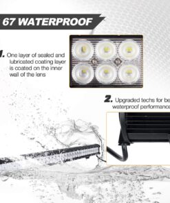Auxbeam 30 inch LED Light Bar 198W Light Bar Combo with 66pcs 3W Led Chips Driving Light for Off-Road Truck 4x4 Military Mining Boating Farming and Heavy Equipment 28 71pdUy5hCuL