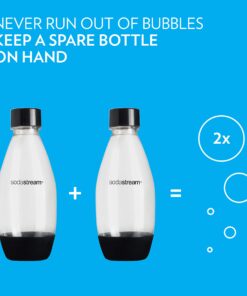 Alternative view of SodaStream 0.5L Twin Pack Dishwasher Safe Slim Bottle (Black) Dishwasher Safe Black 0.5L Pack of 2