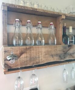 Bormioli Rocco Giara Swing Top Bottles 33 ¾ Ounce-4 Pack Round Clear Glass Grolsch Flip Top Bottle With Stopper, for Beverages, Smoothies, Kefir, Beer, Soda, Juicing, Kombucha, Water, Milk and Vinegar 4 Pack 36 71pdtM7HzuL