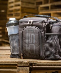 Meal Prep Bag ISOBAG 3 Meal Insulated Lunch Bag Cooler with 6 Stackable Meal Prep Containers, 2 Ice Pack ISOBRICKS, and Shoulder Strap - MADE IN USA (Blackout) 3 Meal Isobag Blackout 23 71pdvdZk7QL