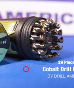 Drill America - DWD29J-CO-PC 29 Piece M35 Cobalt Drill Bit Set in Round Case (1/16" - 1/2" X 64ths), DWDCO Series 34 71peuxGsyhL