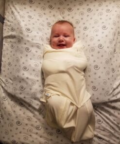 HALO Micro Fleece Sleepsack Swaddle, 3-Way Adjustable Wearable Blanket, TOG 3.0, Cream, Small, 3-6 Months Small (Pack of 1) 30 71pexRSy3UL