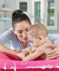 The First Years Newborn to Toddler Baby Bath Tub - Convertible 3-in-1 Baby Tub with Removable Sling - Ages 0 to 24 Months - Sure Comfort - Pink Deluxe Tub 27 71pfFbvzNCL