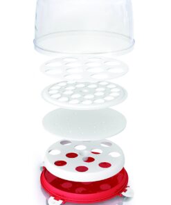 Alternative view of Mrs. Fields Dessert Diva All-in-One Dessert Carrier and Server, Red Dessert Diva Carrier