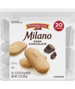Pepperidge Farm Milano Cookies, Dark Chocolate, 20 Packs, 2 Cookies per Pack Dark Chocolate Tub 0.75 Ounce - 20 Packs, 2 Cookies per Pack 27 71pfRycWN4L
