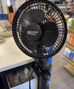 Comfort Zone 6 INCH - 2 Speed - Adjustable Tilt, Whisper Quiet Operation Clip-On-Fan with 5.5 Foot Cord and Steel Safety Grill, Black 28 71pflYjg7LL