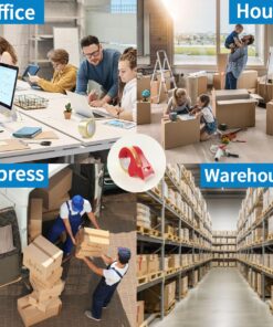 BoxMates Packing Tape with Dispenser (6rolls) Box Tape for Moving, Packaging,1.88inX55yd, Packing Tape for Moving Boxes, Office, Home, Packing Tape Heavy Duty 2.4milX1.88inX55y 8 71pgNgtXknL