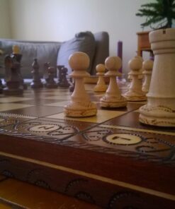 Wegiel Chess Set - Consul Chess Pieces and Board - European Wooden Handmade Game - JUNIOR 67 71phIwLEpdL