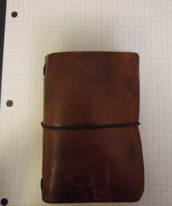 Pocket Travelers Notebook, Refillable Leather Travel Journal for Men & Women, Notebook Cover for Field Notes, Moleskine Small 3.5 x 5.5 Inches, Brown 47 71phphghOQL