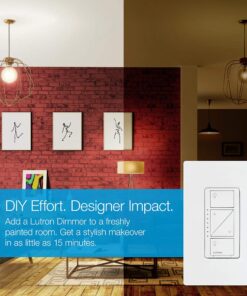 Lutron Caseta Smart Lighting Dimmer Switch and Remote Kit | P-PKG1W-WH | White 44 71piBmHYhnL