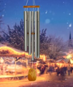 Alternative view of Woodstock Wind Chimes for Outside, Garden Decor, Outdoor Decor for Your Patio and Front Porch (39") Woodstock Gregorian Chimes Tenor Silver Inspirational and Memorial Wind Chime (GTS) GTS
