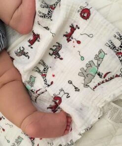 aden + anais Swaddle Blanket, Boutique Muslin Blankets for Girls & Boys, Baby Receiving Swaddles, Ideal Newborn & Infant Swaddling Set, Perfect Shower Gifts, 4 Pack, Jungle Jam 34 71piZWWp4QL