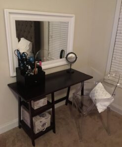 SEI Furniture Langston Spacious A Frame 2 Fixed Shelves Desk, Espresso 46 71pig79awSL