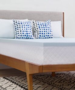 Linenspa 2 Inch Gel Infused Memory Foam Mattress Topper – Cooling Mattress Pad – Ventilated and Breathable – CertiPUR Certified - Twin XL Topper Only 24 71piguVCM L