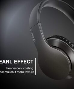 LORELEI X6 Over-Ear Headphones with Microphone, Lightweight Foldable & Portable Stereo Bass Headphones with 1.45M No-Tangle, Wired Headphones for Smartphone Tablet MP3 / 4 (Space Black) Space Black 18 71pj118AIZL