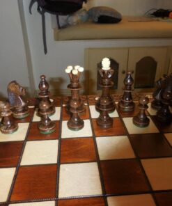 Wegiel Chess Set - Consul Chess Pieces and Board - European Wooden Handmade Game - JUNIOR 81 71pj862KRBL