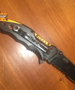 TAC-FORCE Spring Assisted Opening EMT EMS ORANGE Rescue Folding Pocket Knife 29 71pk0bWOWwL