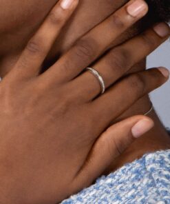 Amazon Collection Sterling Silver and Diamond Wedding Anniversary Ring 9 14 71pkIhIvCJL