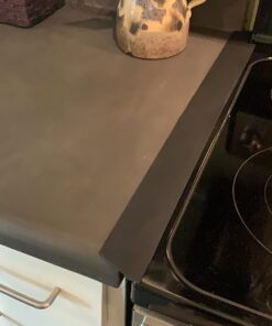 25Inch Kitchen Silicone Stove Counter Gap Cover, Easy Clean Heat Resistant Wide & Long Gap Filler, Seals Spills Between Counter, Stovetop, Oven, Washer & Dryer, Set of 2 ( Black) 25 Inches 38 71pkyhUXOL