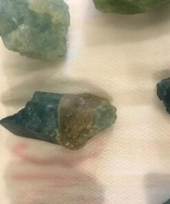 Crystal Allies Materials: 1lb Bulk Rough Aquamarine Beryl Stones from Brazil - Large 1" Raw Natural Crystals for Cabbing, Cutting, Lapidary, Tumbling, and Polishing 1 LB 15 71plQ3efKFL