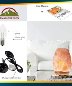 Himalayan Glow 1002 Crystal, 6-8 Lbs, Salt Lamp Himalayan Salt Lamp 50 71pla uYgL