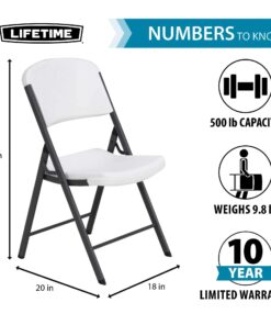 Lifetime 22804 Classic Commercial Folding Chair, White Granite, 1-pack 9 71pmAYnBT2L
